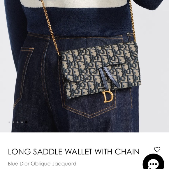 DIOR LONG SADDLE WALLET WITH CHAIN - Picture 5 of 11
